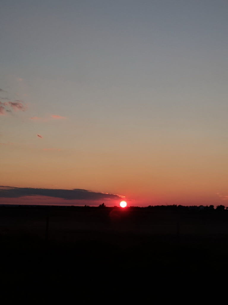 red sunset, saskatchewan