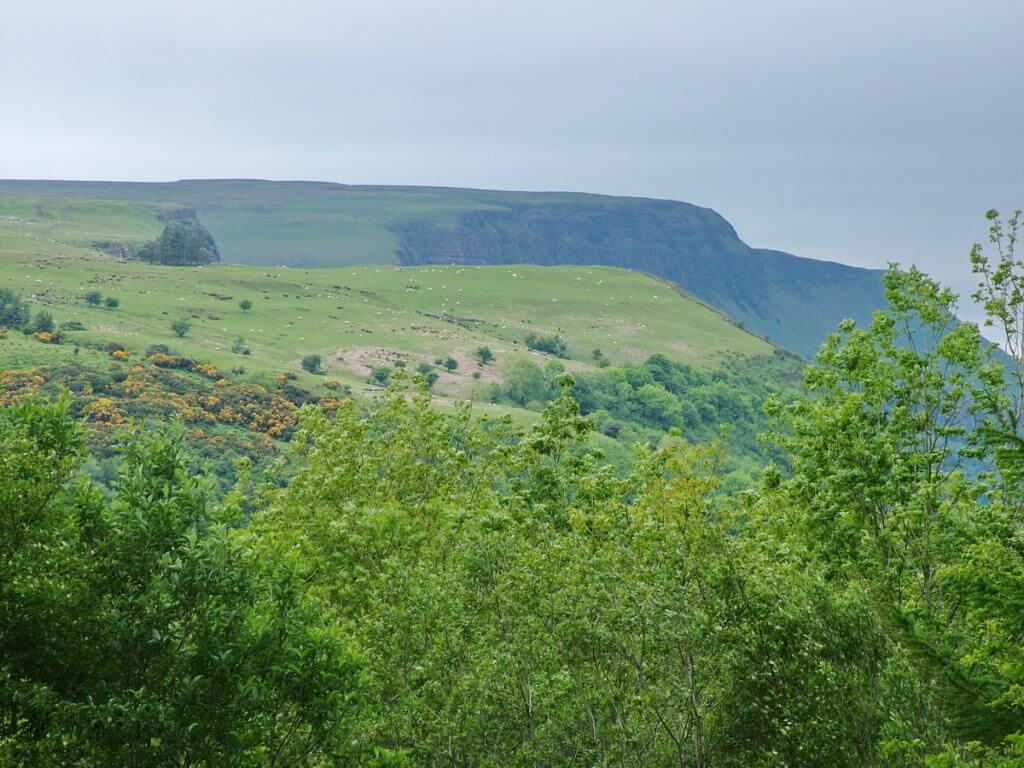 escarpments of antrim plateau, glenariff forest park, northern ireland