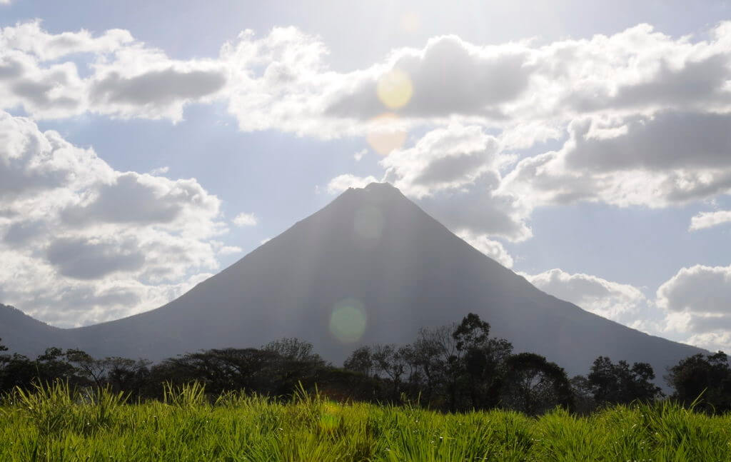 arenal volcano, seen from ecocentro danaus, la fortuna, costa rica
