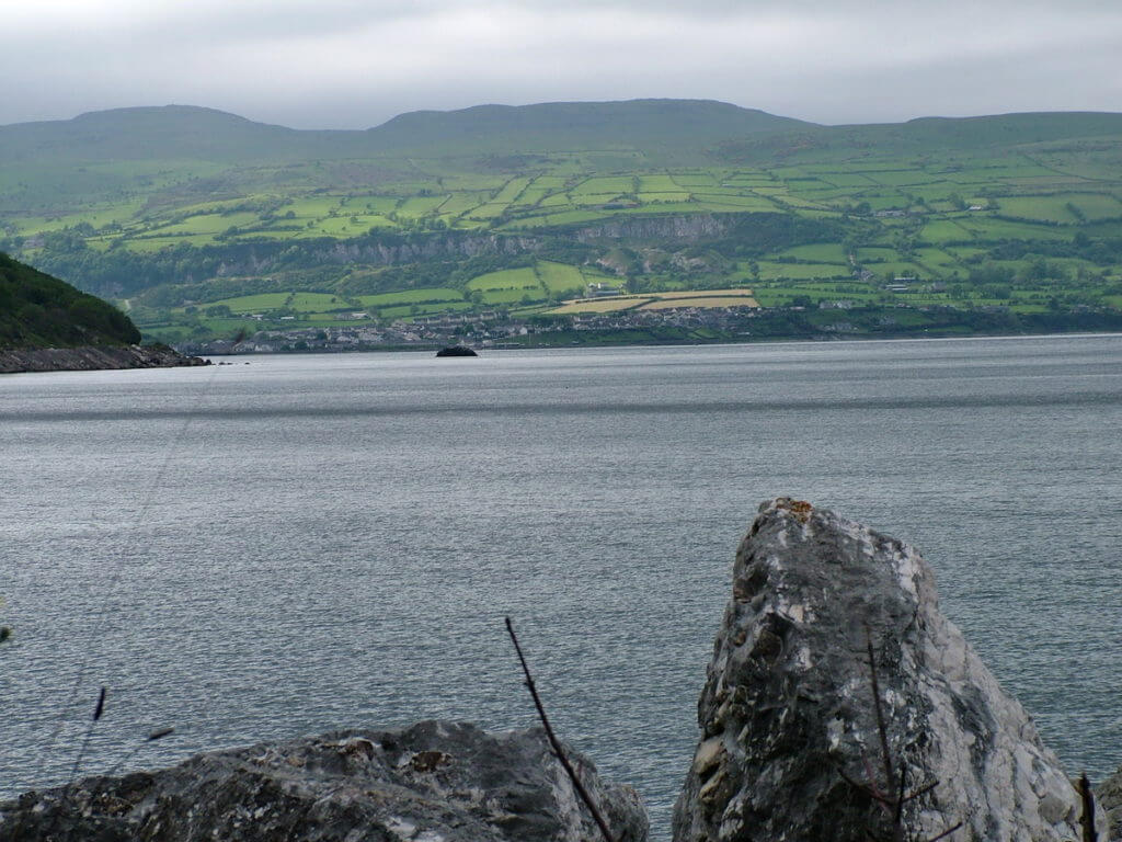high cliffs and ladder farms, county antrim, northern ireland
