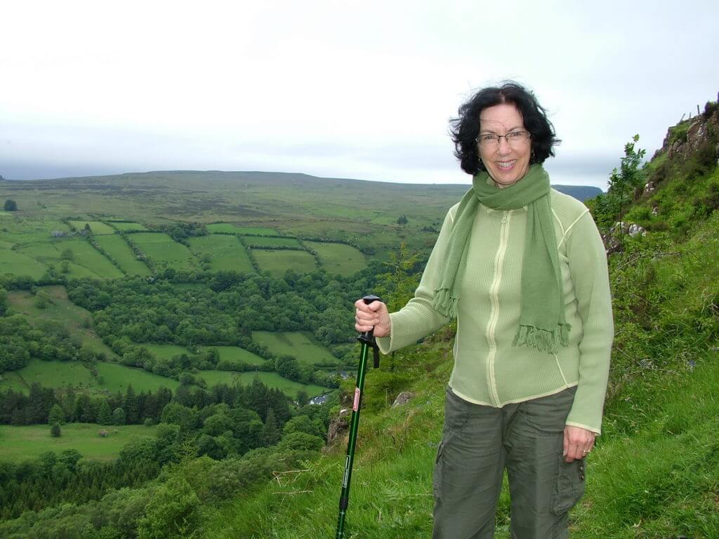jean overlooking ladder farms, glenariff forest park, northern ireland