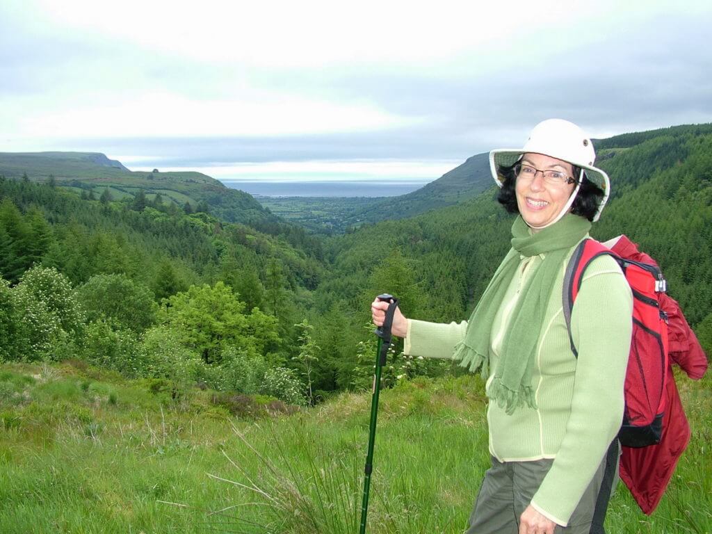jean overlooking glenariff glen, glenariff forest park, northern ireland 