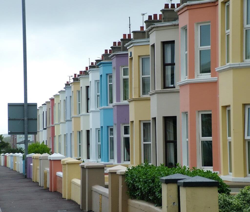 terraced houses, county antrim, northern ireland