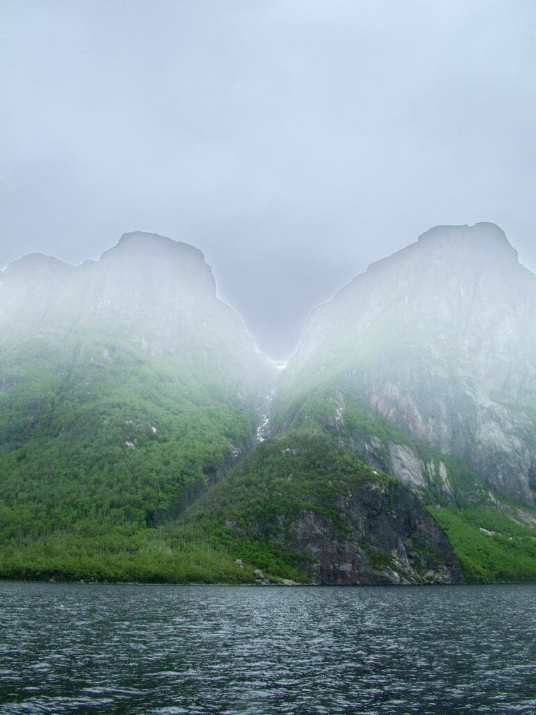 misty peaks, western brook pond, gros morne national park, newfoundland, canada