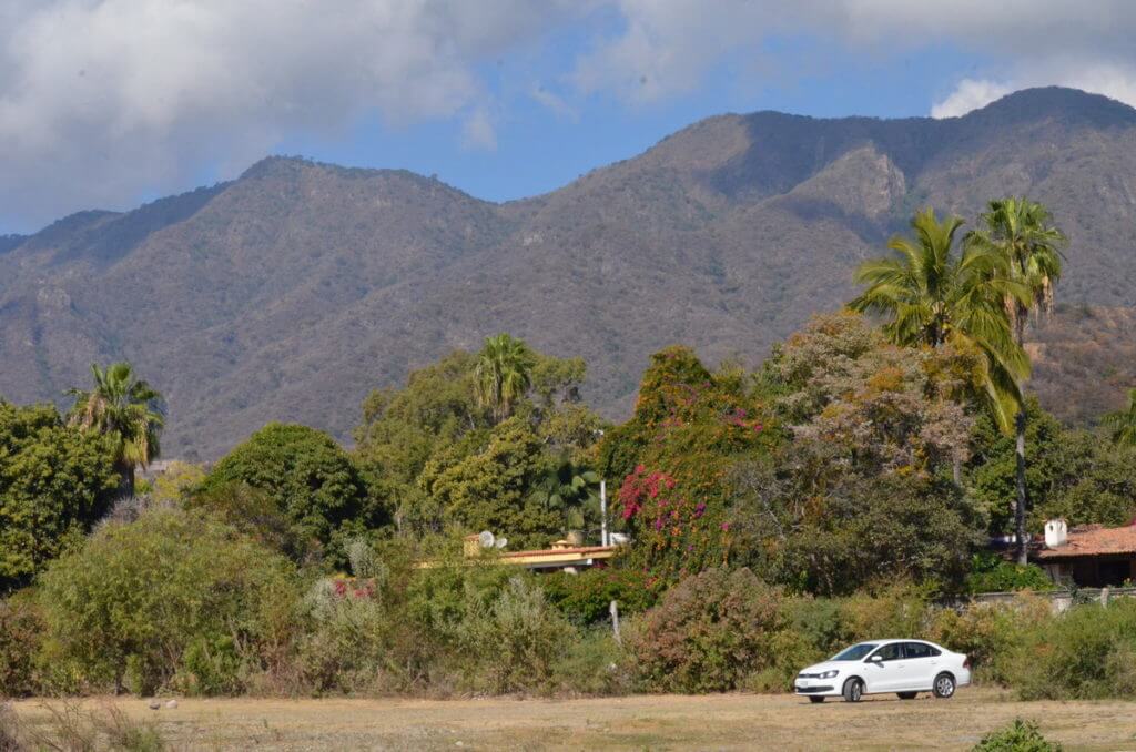 forested slopes of sierra madre, lake chapala, mexico
