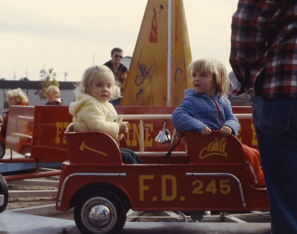 fire truck kiddie ride, markham fair, 1982
