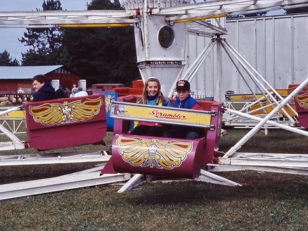 children on the Scrambler, markham fair, 1991