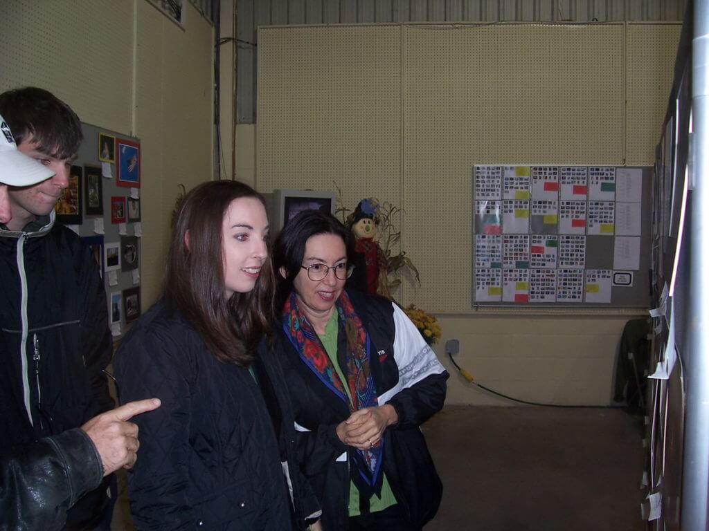 people viewing photography competition, markham fair, markham, ontario, 2006