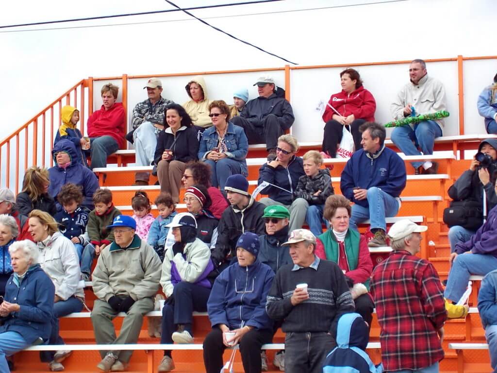 people in the grandstand, markham fair, markham, ontario, 2007