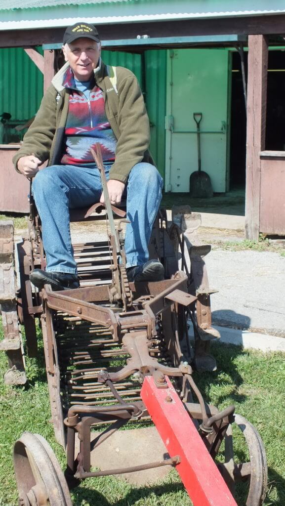 bob on antique farm equipment, markham fair, markham, ontario, 2012