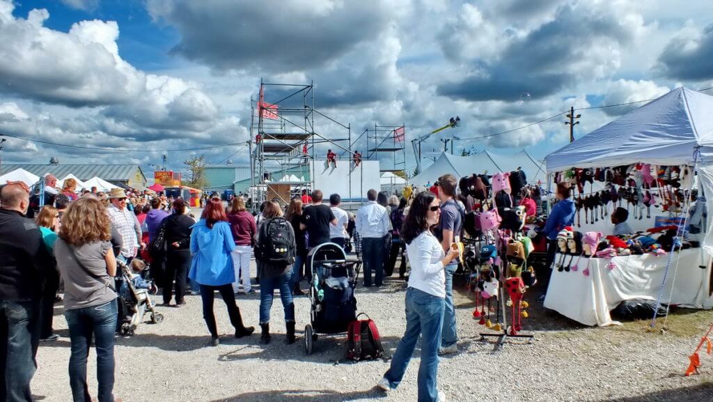 crowds at markham fair, markham, ontario, 2012 