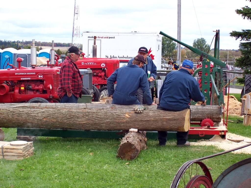 antique log cutter, markham fair, markham, ontario