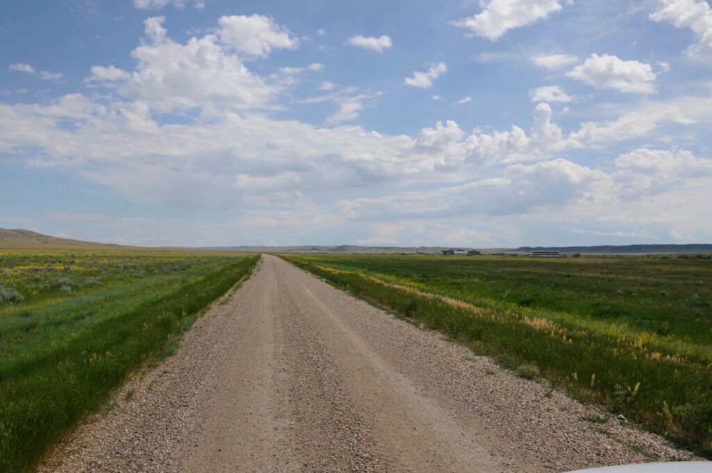 Image of gravel road in grasslands national park, saskatchewan