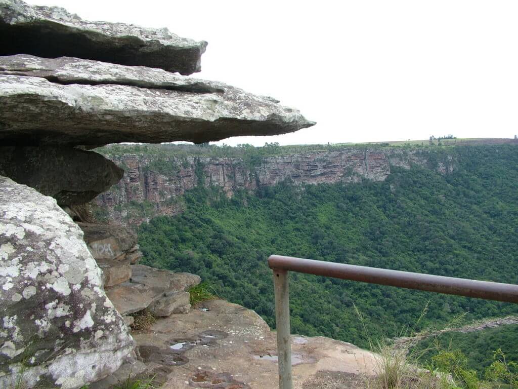 overhanging rock, oribi gorge, south africa