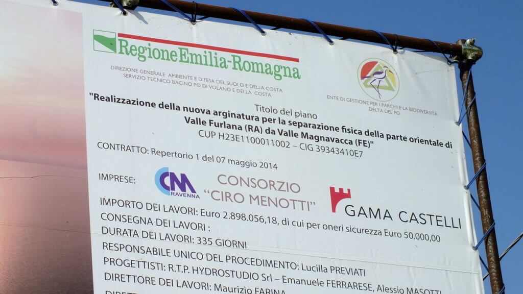 a sign for regione emilia-romagna, italy