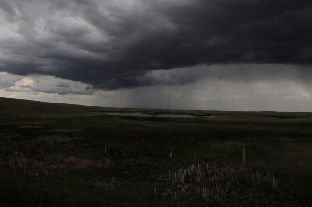 rainstorm over val marie, saskatchewan