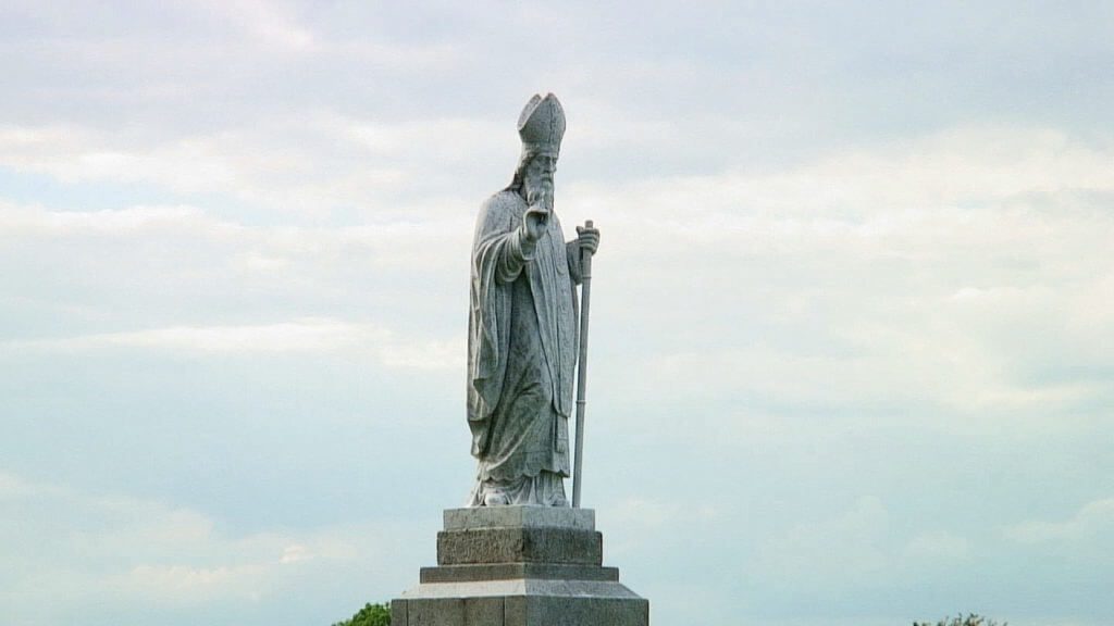 statue of st. patrick, the hill of tara, county meath, ireland