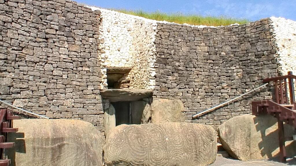 entrance to the passageway, newgrange, county meath, ireland