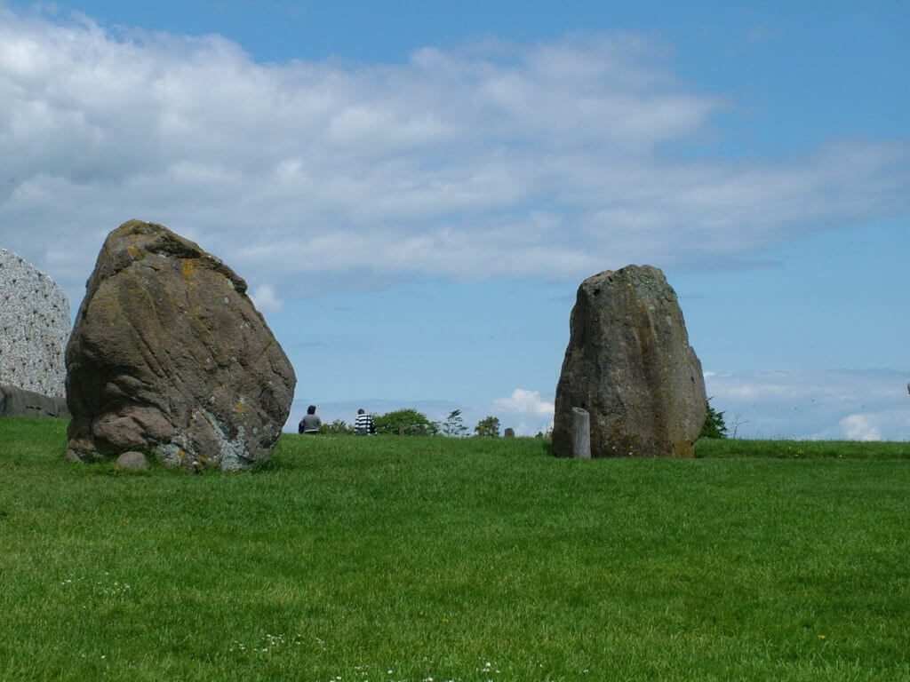 standing stones, newgrange, county meath, ireland