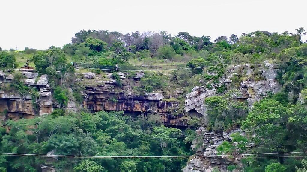 a suspension bridge at oribi gorge, south africa