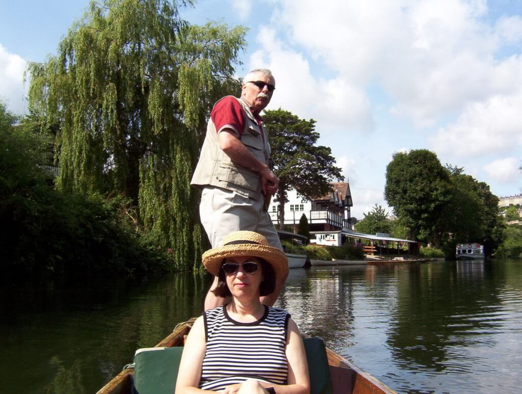 bob punting, avon river, bath, england