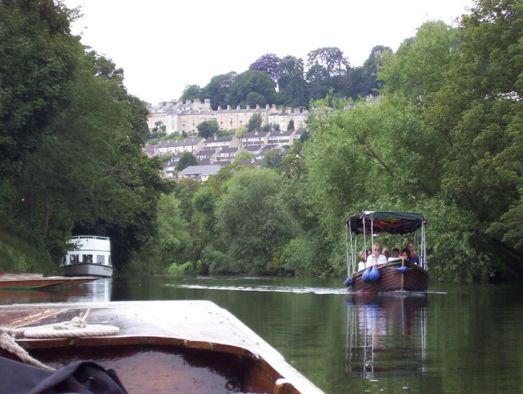 boats, avon river, bath, england