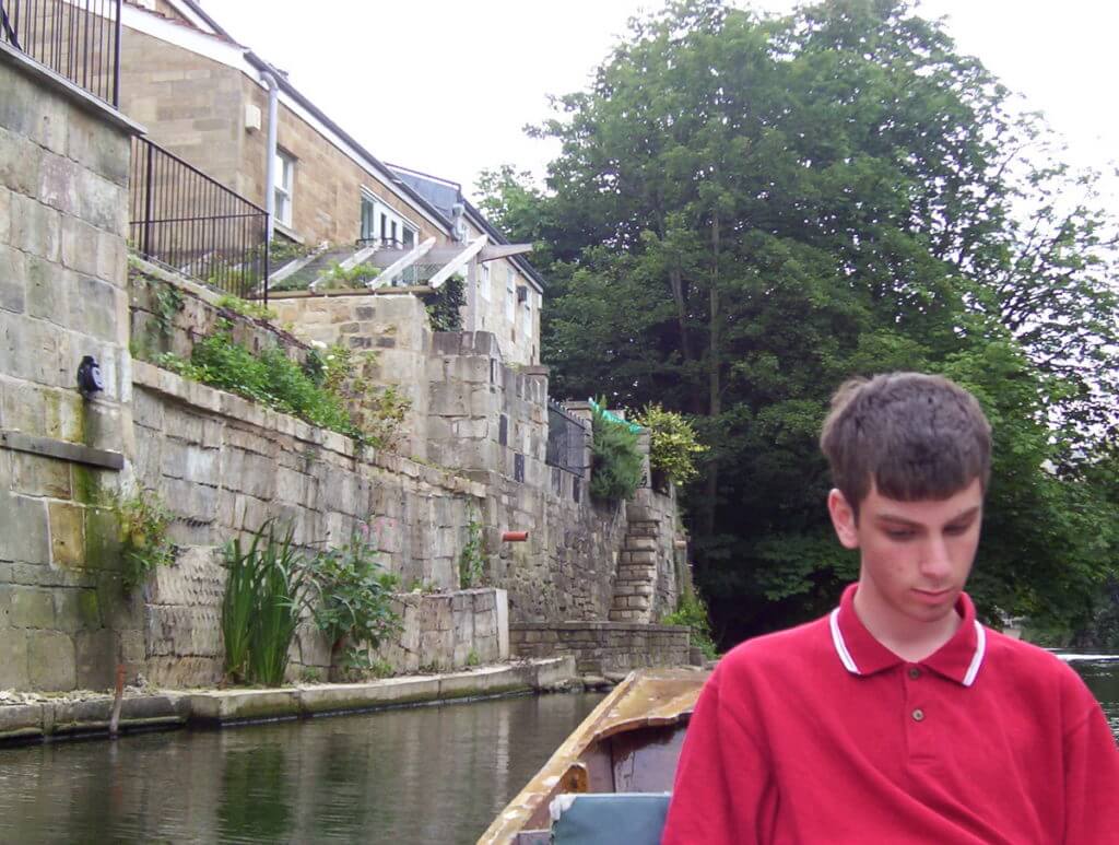 architecture along avon river, bath, england