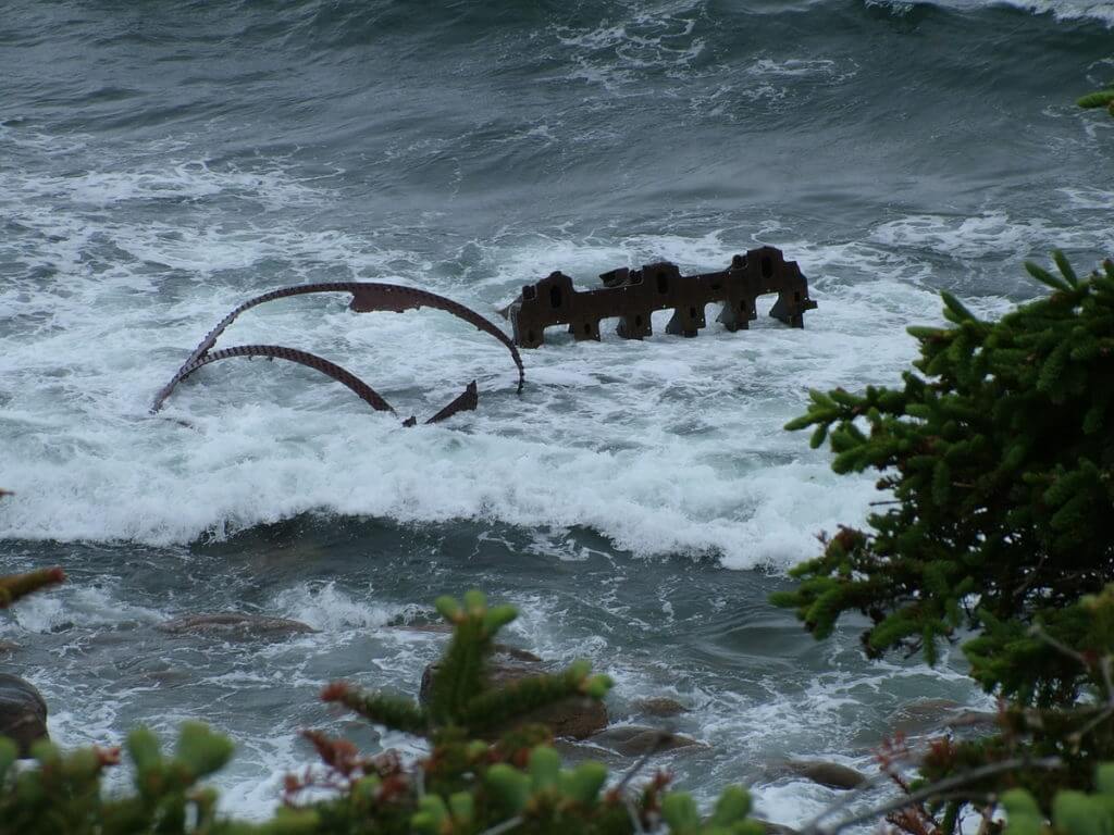 the wreck of the s.s. ethie, martin's point, newfoundland, canada