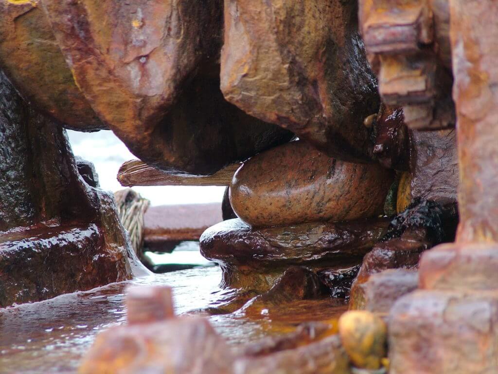 the wreck of the s.s. ethie, martin's point, newfoundland, canada