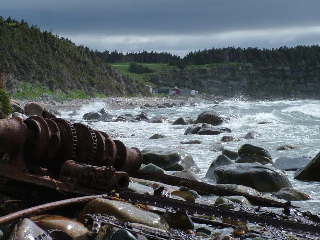 the wreck of the s.s. ethie, martin's point, newfoundland, canada
