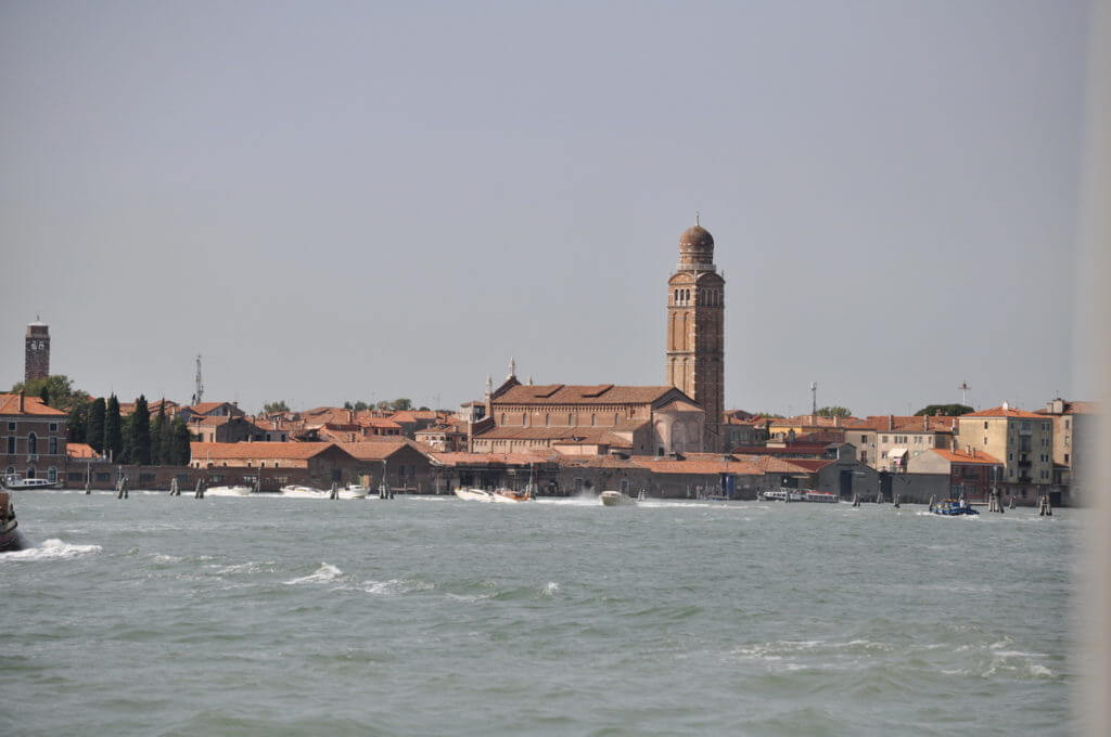 a view of murano island, venice, italy