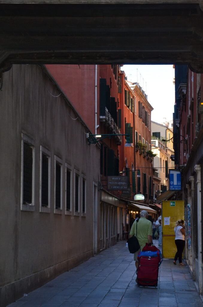 bob in an alley, venice, italy