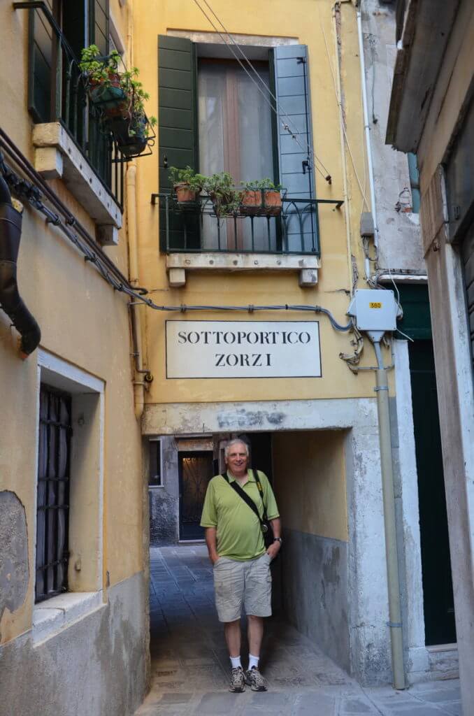a low ceiling in a tunnel, venice, italy 