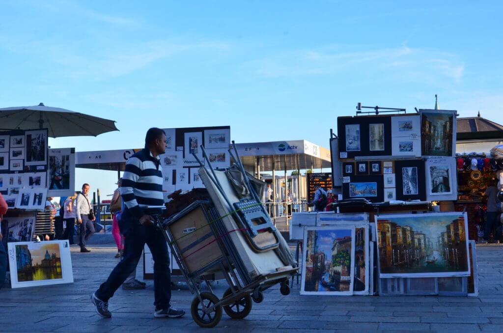 street vendor, venice, italy