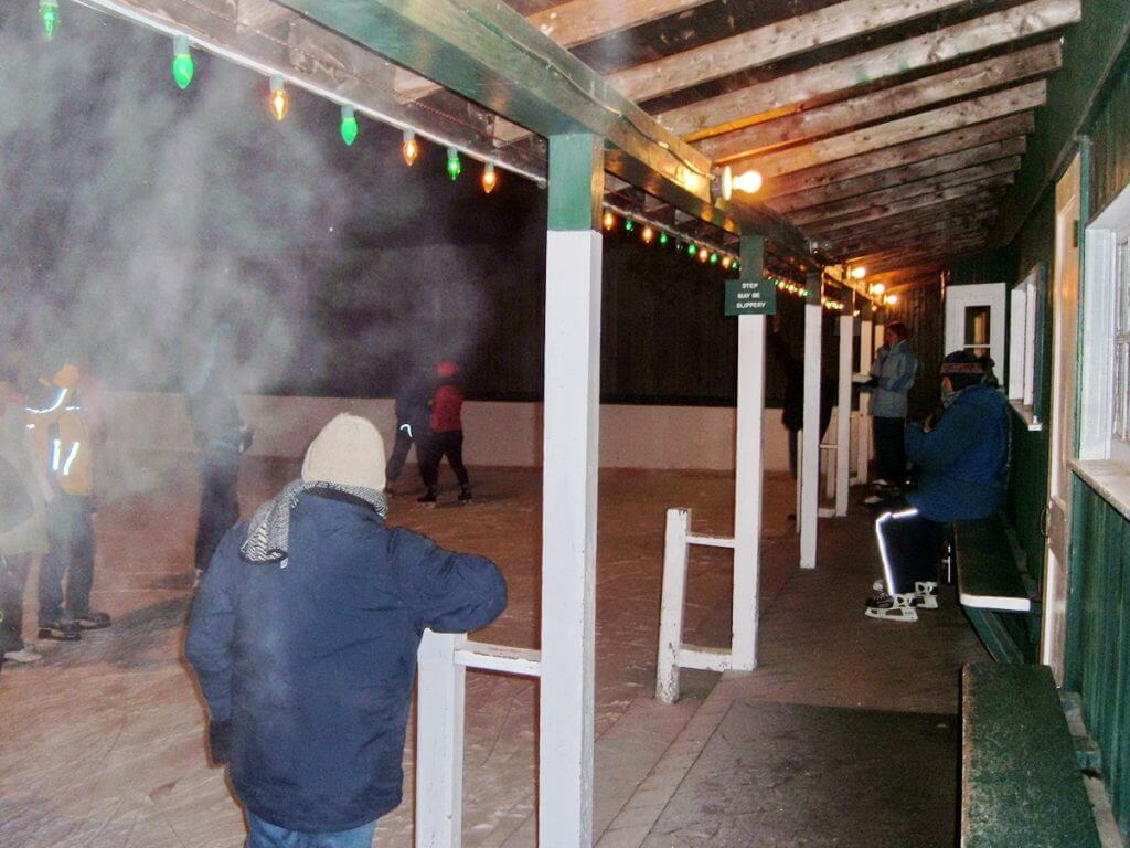 rinkside porch of the cedarena clubhouse, valentine's 2004, cedar grove, markham, ontario