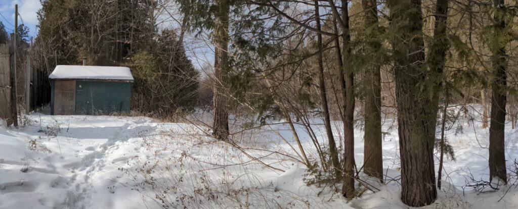 cedarena's pump house along little rouge creek, 2022, cedar grove, markham, ontario