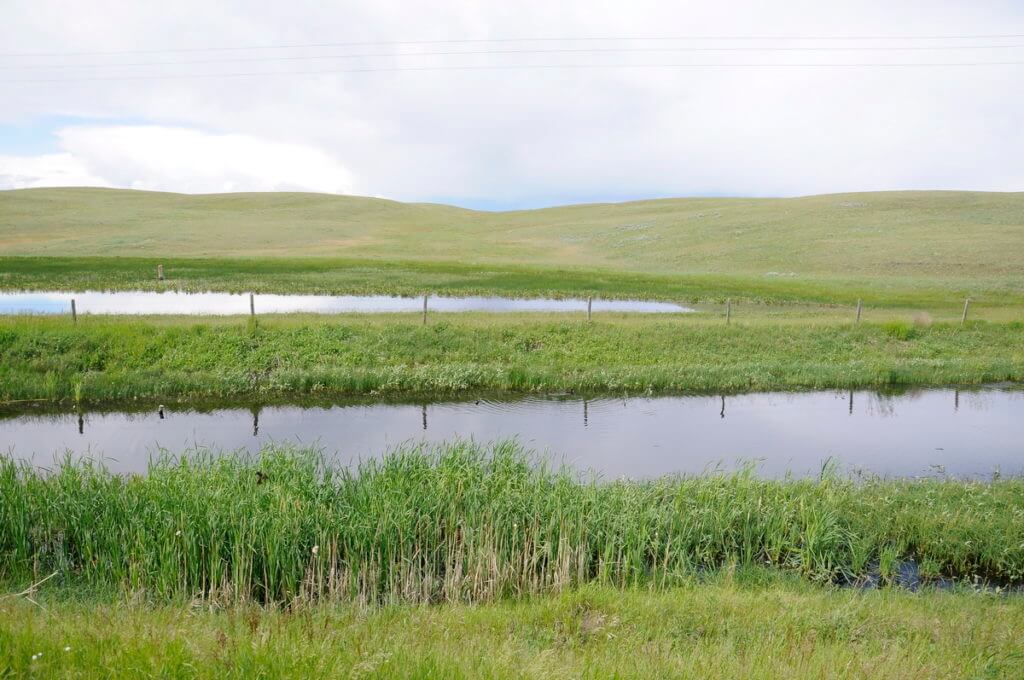 Image of roadside ponds near val marie, saskatchewan
