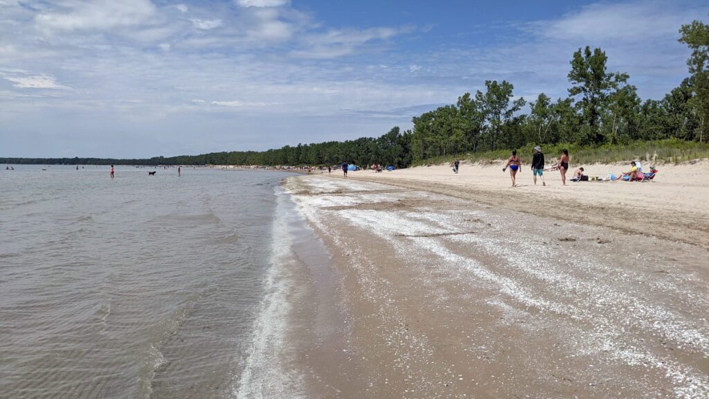 image of long sand beach at sandbanks provincial park, ontario