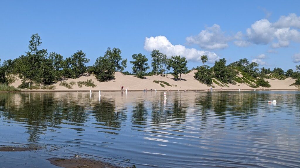 Image of sand dunes at sandbanks provincial park in ontario, canada.