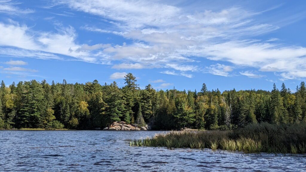 Image of hills near whitefish lake in Algonquin Park.