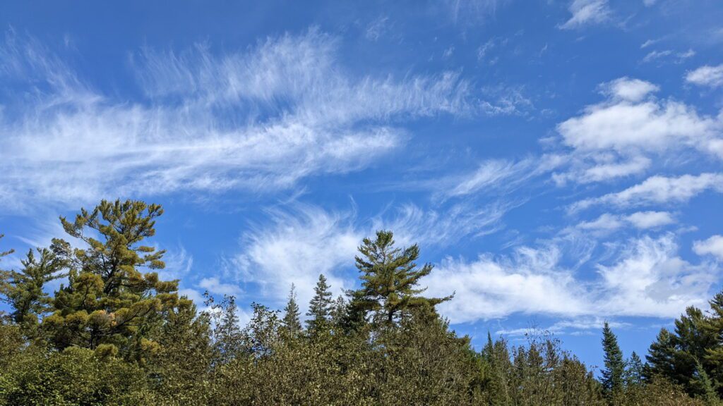 Image of beautiful clouds above Algonquin Park.