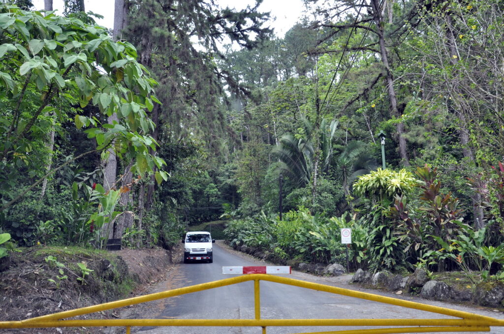 image of gate at arenal observatory, costa rica 