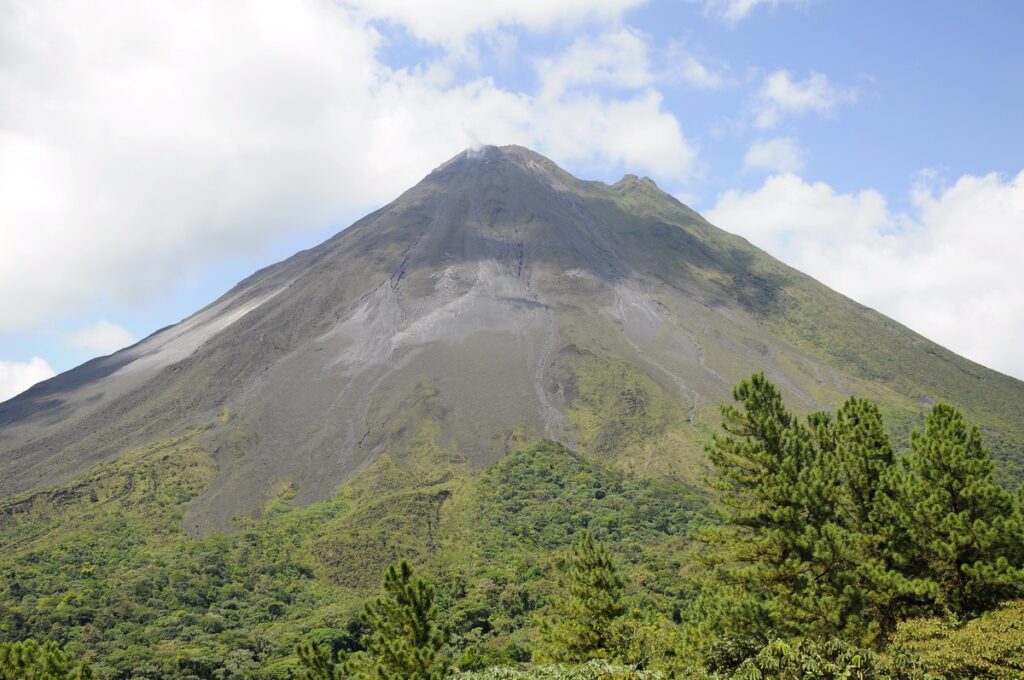 image of arenal volcano, arenal observatory, costa rica
