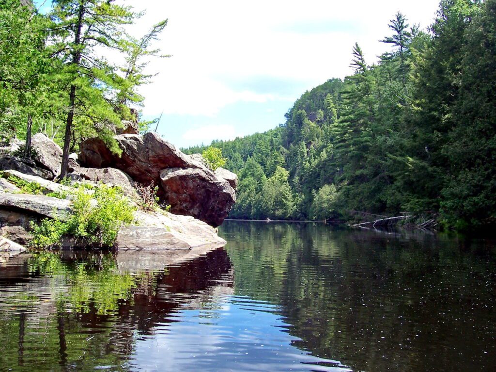 Image of Barron Canyon in Algonquin Park, Ontario, Canada. A popular canoeing route..