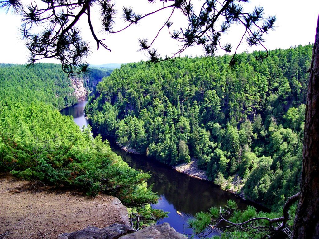Image of Barron Canyon in Algonquin Park, Ontario, Canada. A popular canoeing route..