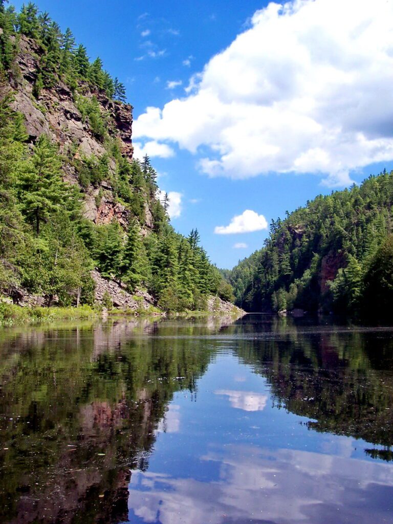 Image of Barron Canyon in Algonquin Park, Ontario, Canada. A popular canoeing route..