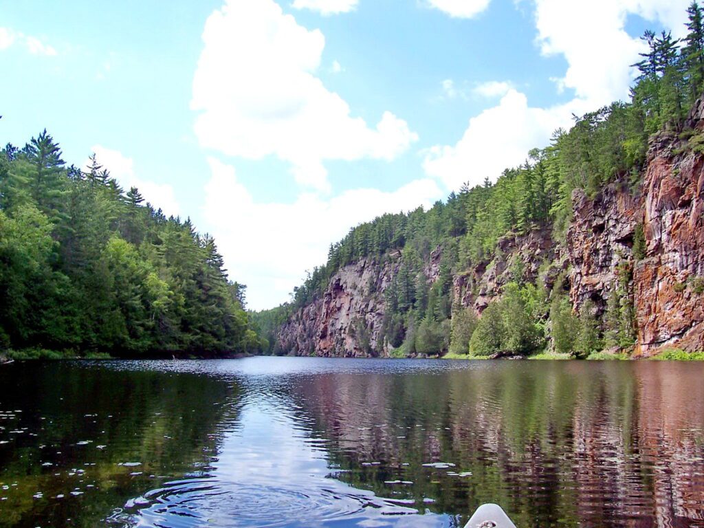Image of Barron Canyon in Algonquin Park, Ontario, Canada. A popular canoeing route..