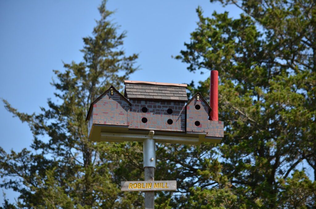 image of roblin mill birdhouse, birdhouse city, picton, prince edward county, ontario