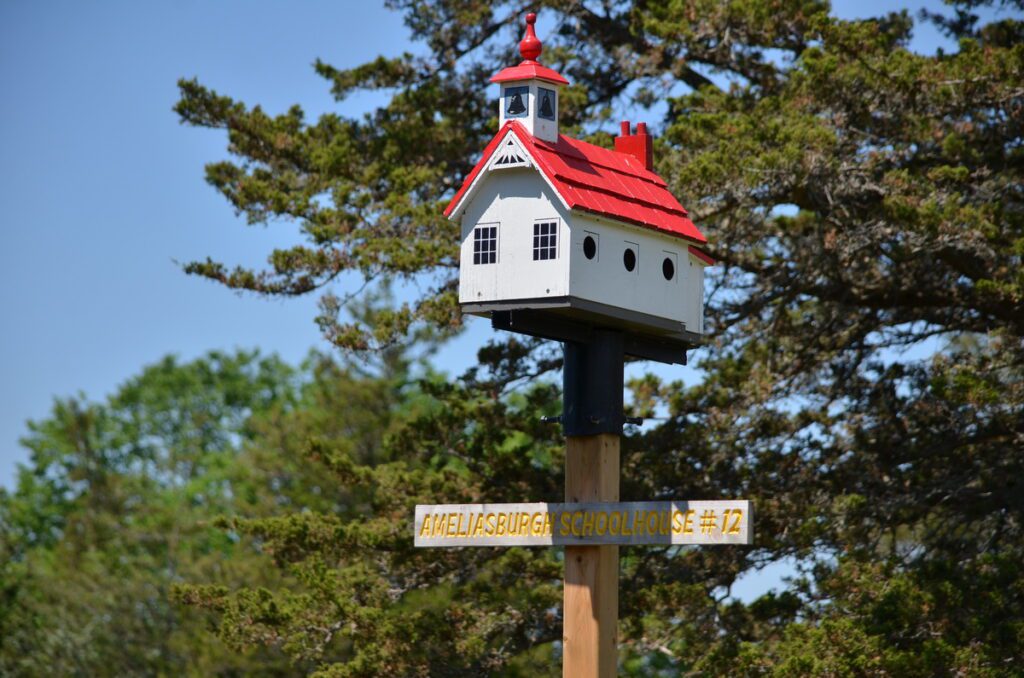image of ameliasburgh schoolhouse #12, birdhouse city, picton, prince edward county, ontario