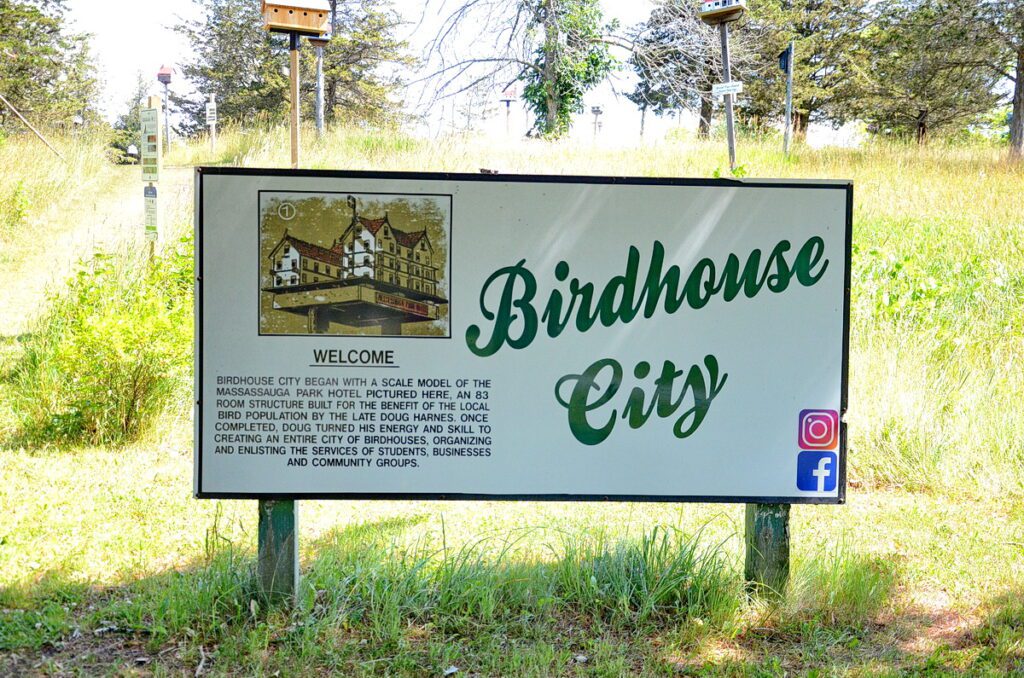 image of sign for birdhouse city, picton, prince edward county, ontario